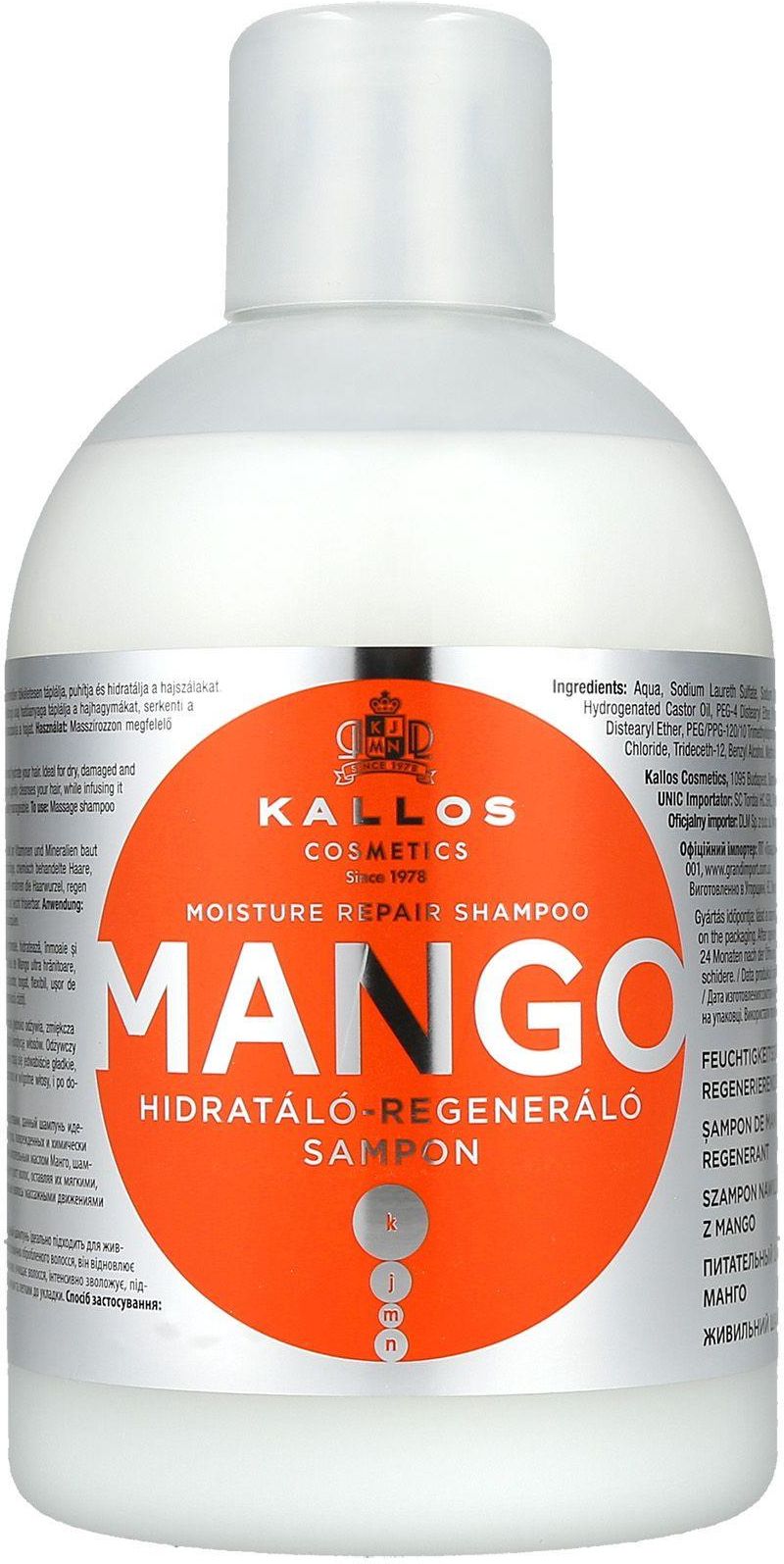 kallos mango regenerujący szampon do włosów