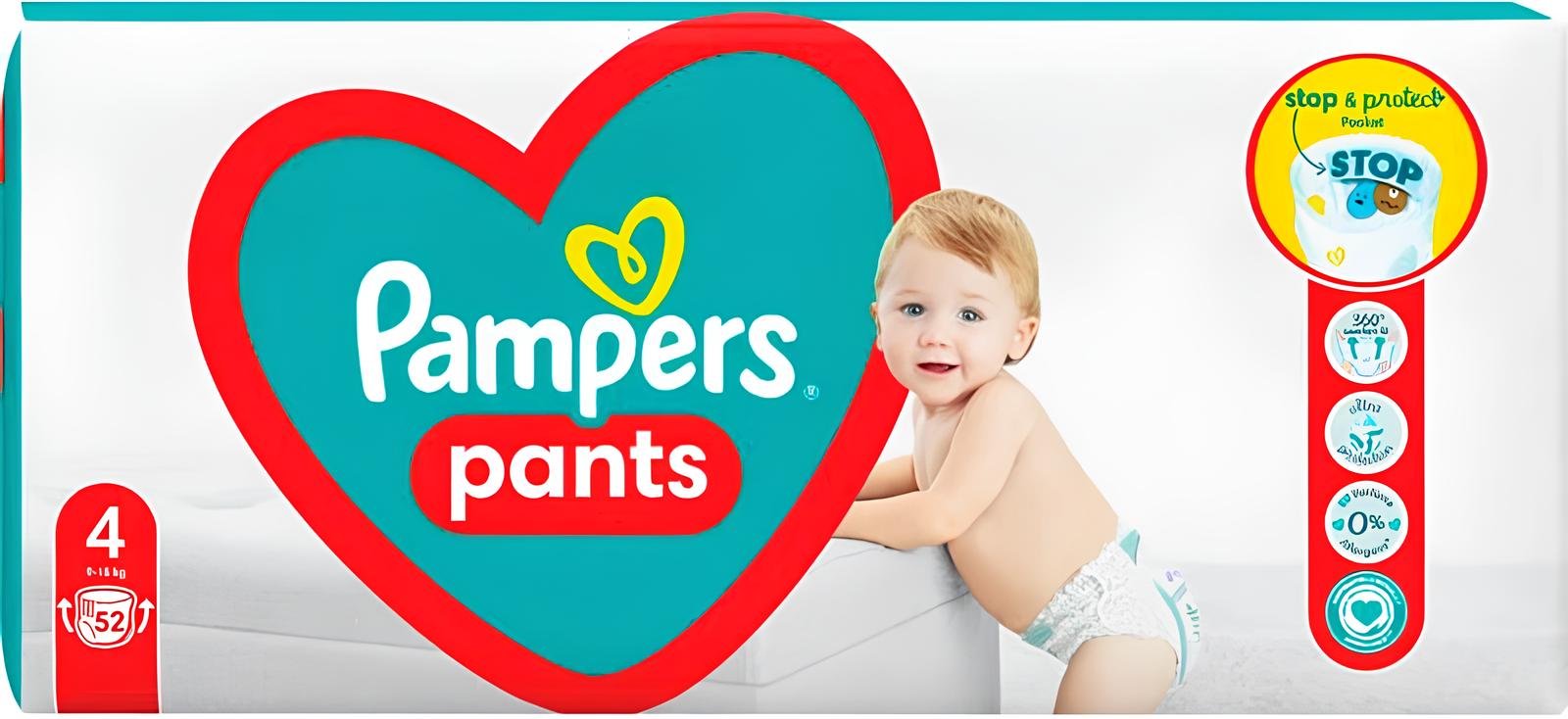 obserwuj pampers pants pieluchomajtki 4 52 szt