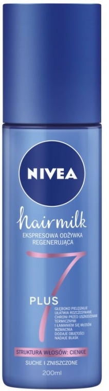 nivea hairmilk ekspresowa odżywka regenerująca do włosów suchych i zniszczonych