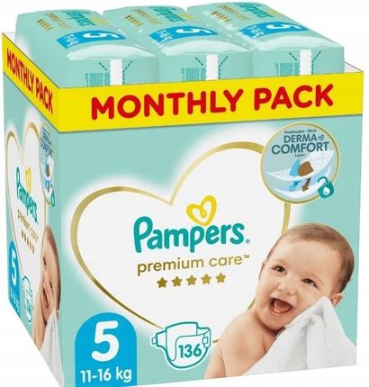 pampers premium care 5 junior 136 szt