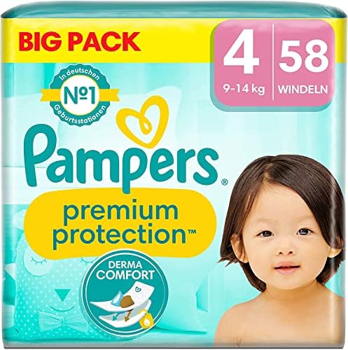 pampers premium protection pieluchy 4 9-18kg 62szt