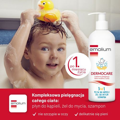 emolium dermocare 3w1 płyn żel szampon 400