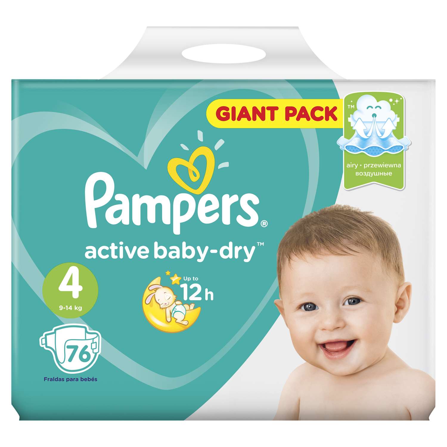 pampers activ baby dry 4 76sztuk