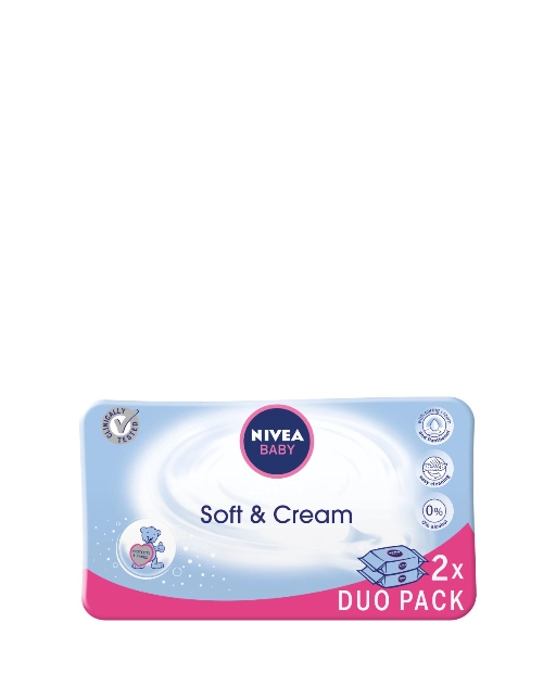 chusteczki nawilżane nivea baby soft&cream nowe 63szt