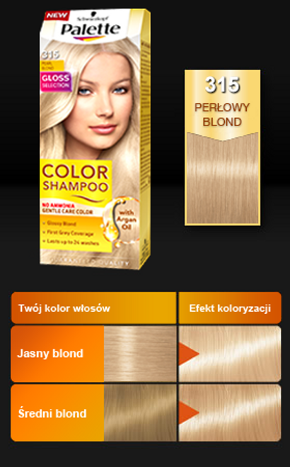 palette szampon złoty blond