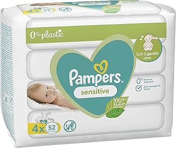 pampers sensitive chusteczki 4x56 sztuk