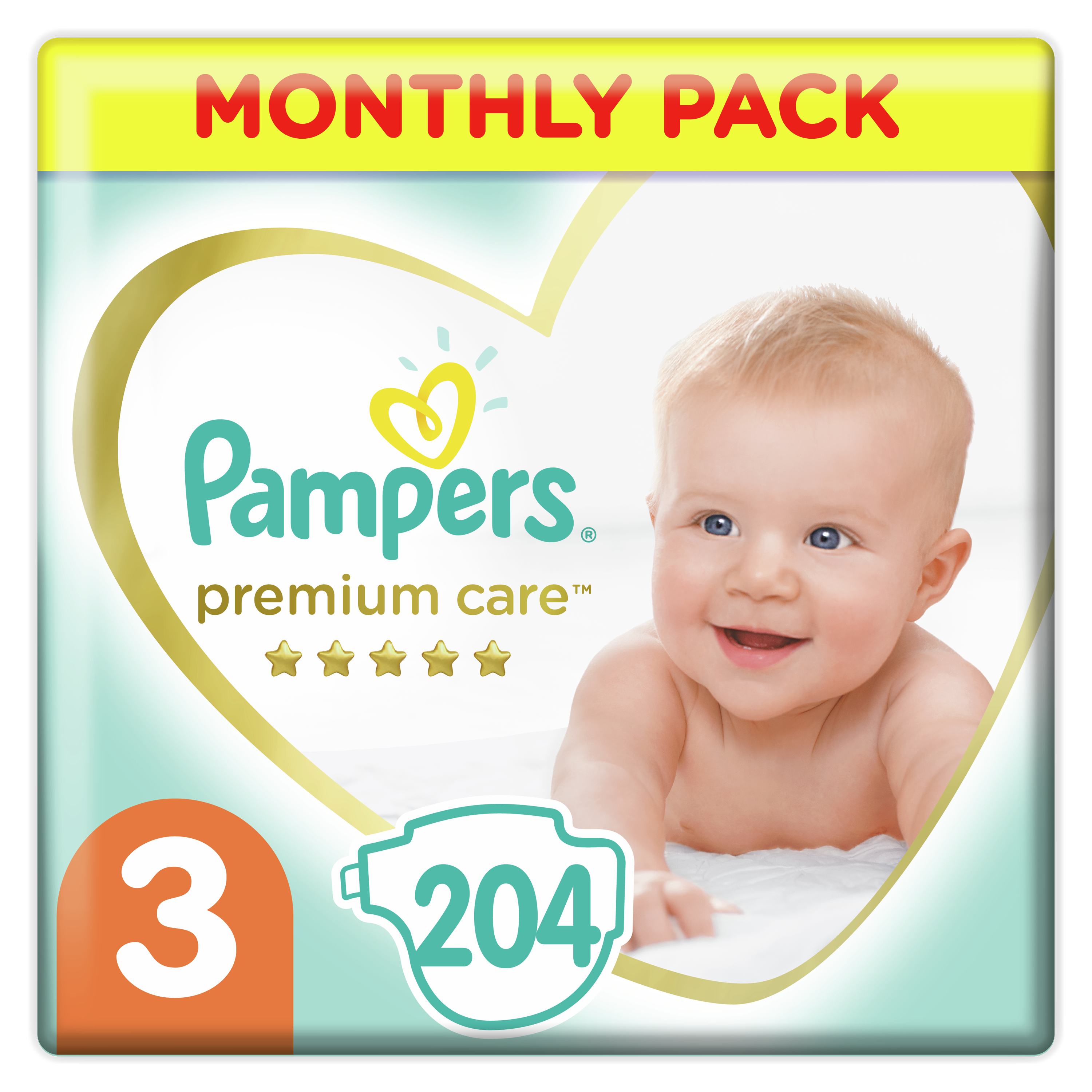 pampers premium care 3 204 buc