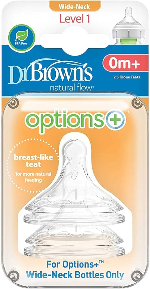 Dr.Browns WN1201 Silicone nipple for bottles 0m+