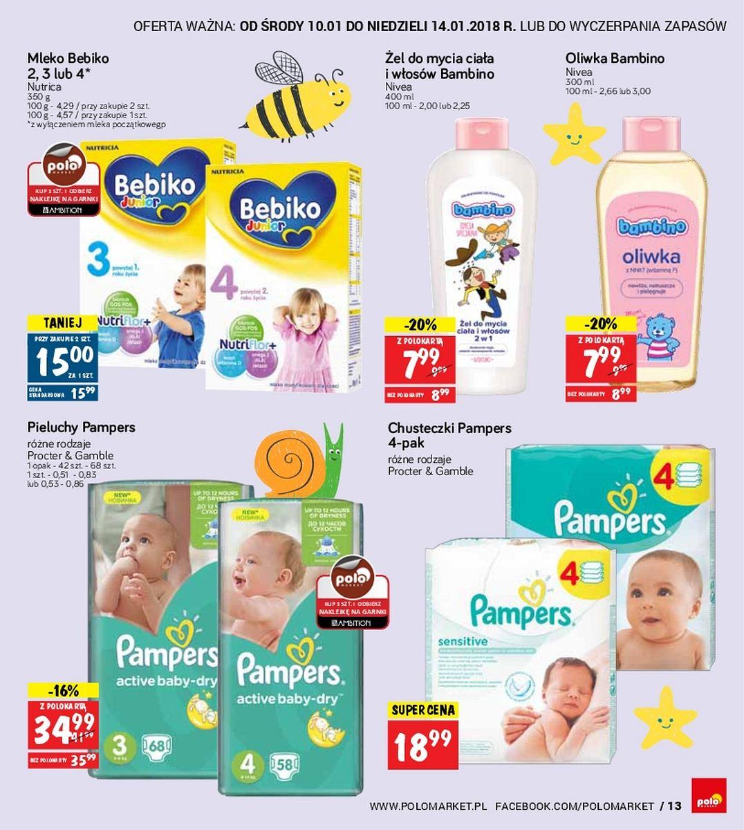 polomarket gazetka chusteczki pampers