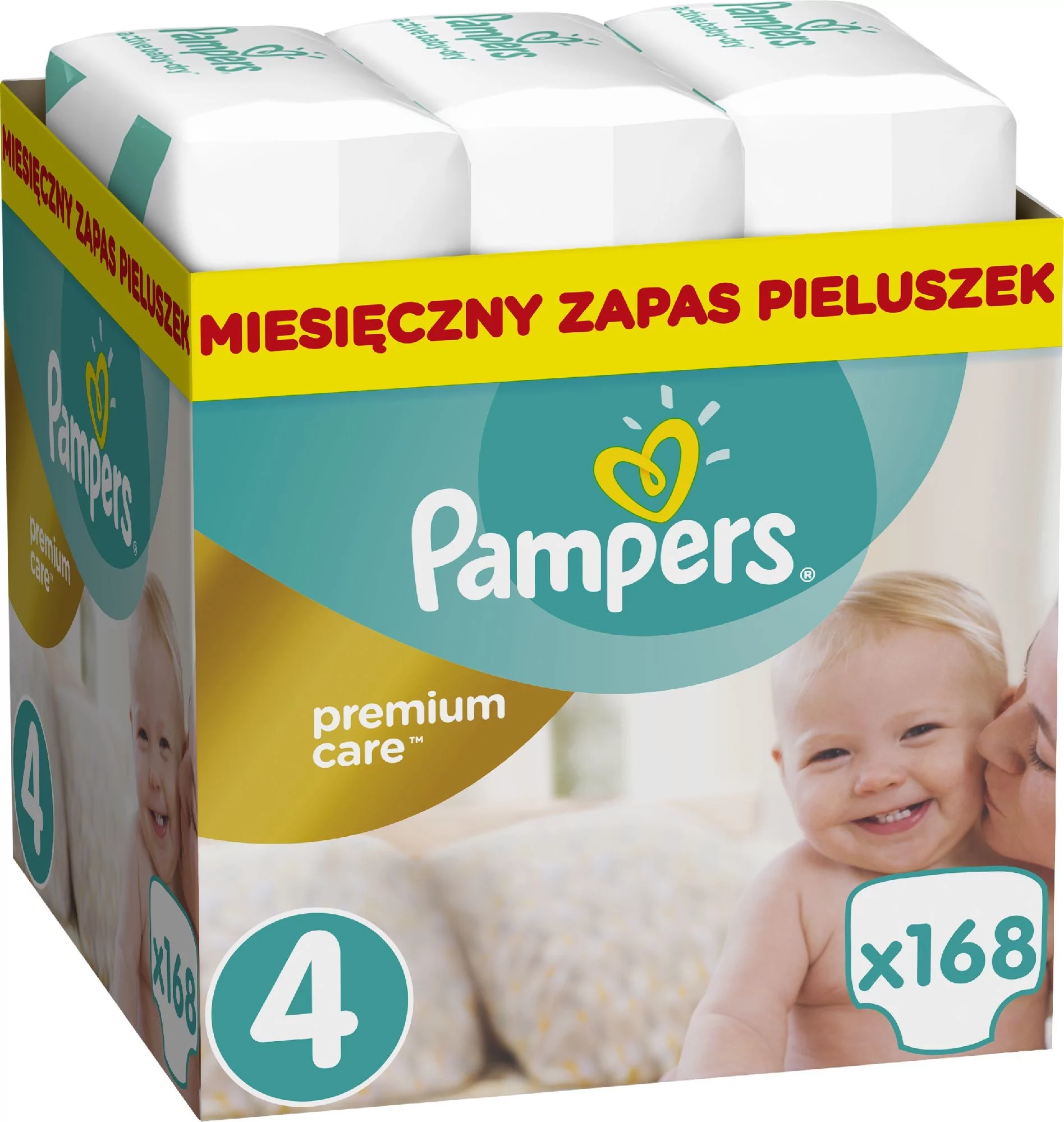 pampers premium care pieluchy 4 maxi 168 szt