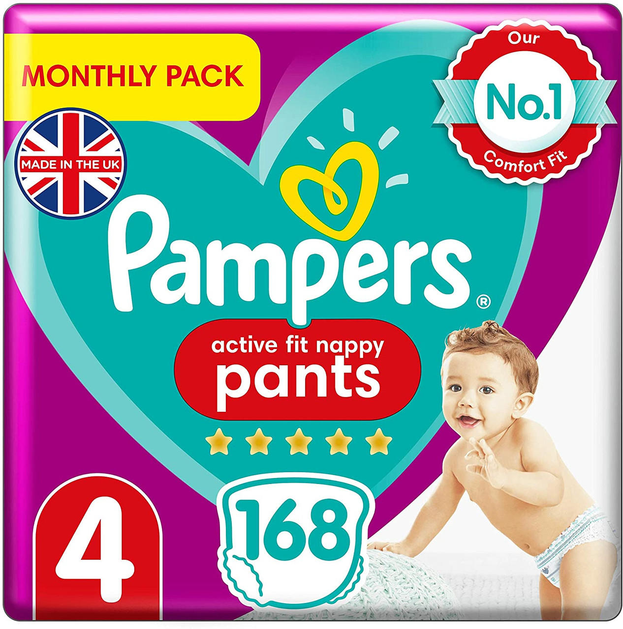 pampers active fit size 4 nappies