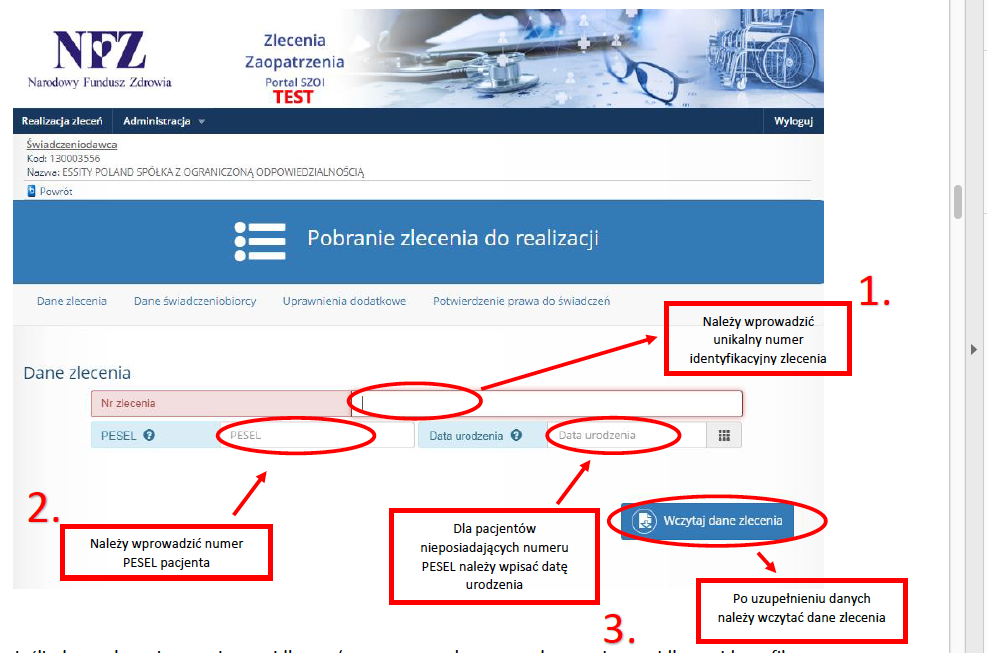 instrukcja realizacja wniosku na pieluchomajtki