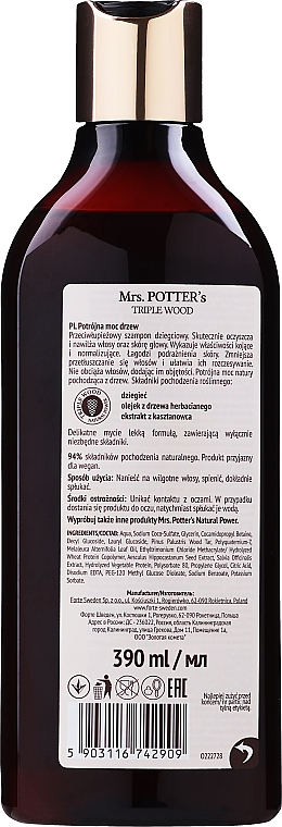 mrs potters szampon przeciwłupieżowy skład