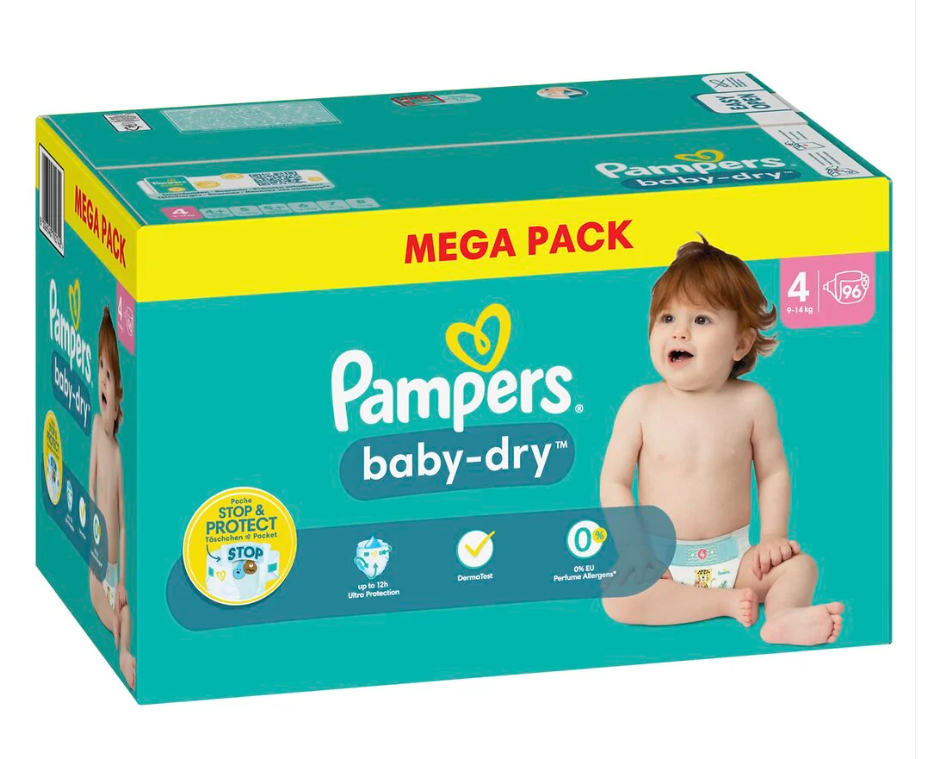 pampers baby dry 4 megapack