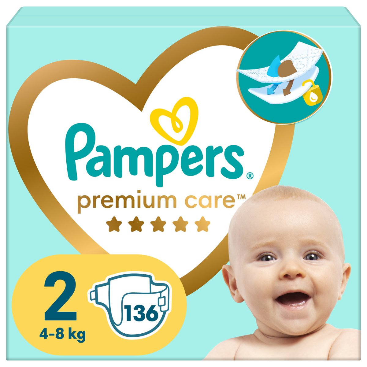 pampers premium care new baby pieluchy jednorazowe rozmiar 2