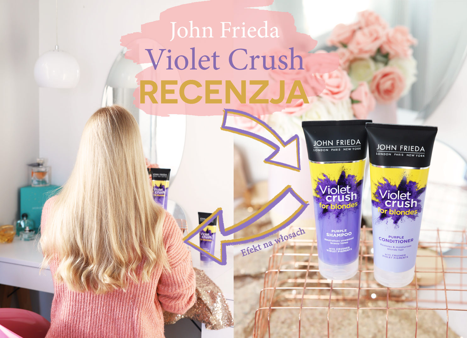 fioletowy szampon do włosów blond john frieda