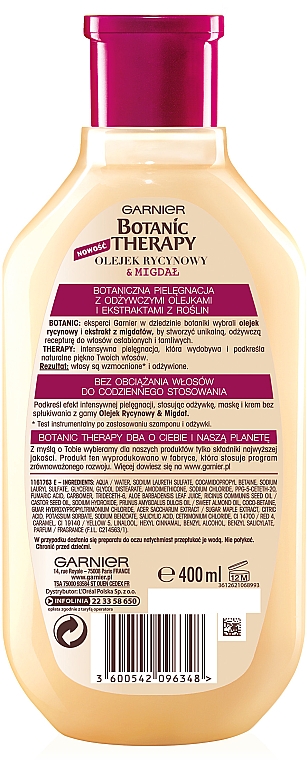 garnier botanic therapy szampon skład