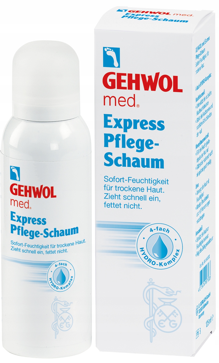 gehwol med express pflege-schaum pianka nawilżająca do skóry 125ml