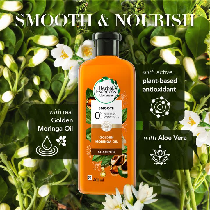 herbal essences szampon do włosów smooth golden moringa oil 400ml