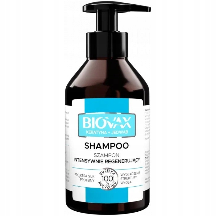 intensywnie regenerujący szampon biovax jedwab keratyna