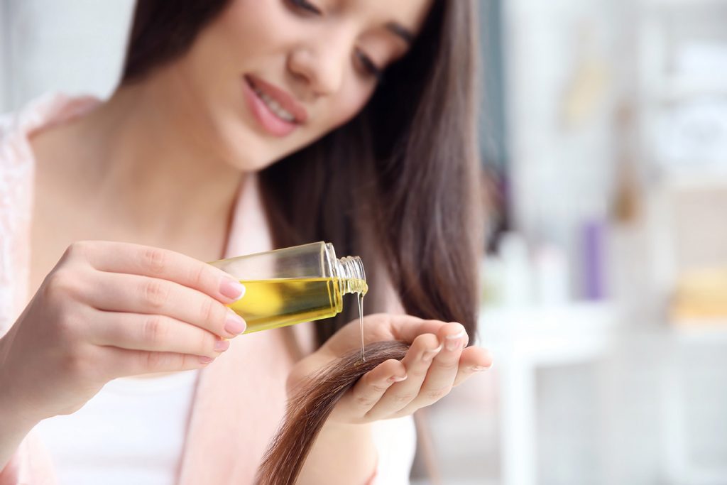 jak używać olejek do włosów