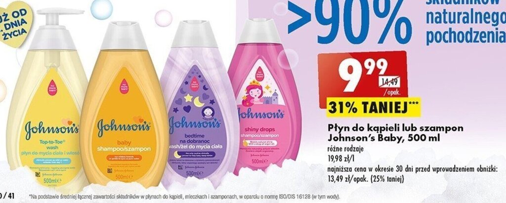 johnsons baby szampon 500 ml biedronka