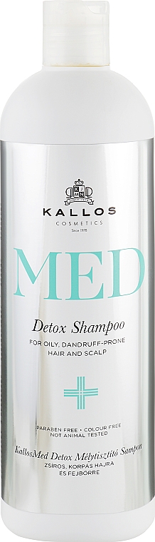 kallos med detox shampoo głęboko oczyszczający szampon przeciwłupieżowy 1000 ml