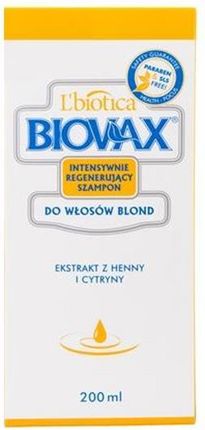 lbiotica biovax intensywnie regenerujący szampon do włosów blond opinie