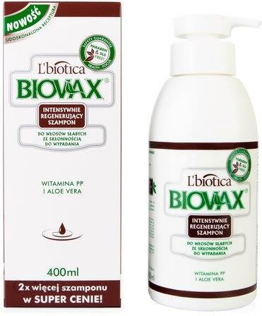 lbiotica biovax szampon do włosów słabych i wypadających 400ml