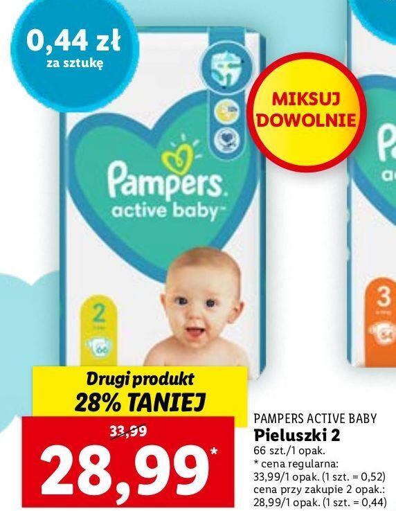 lidl pampers 2 cena