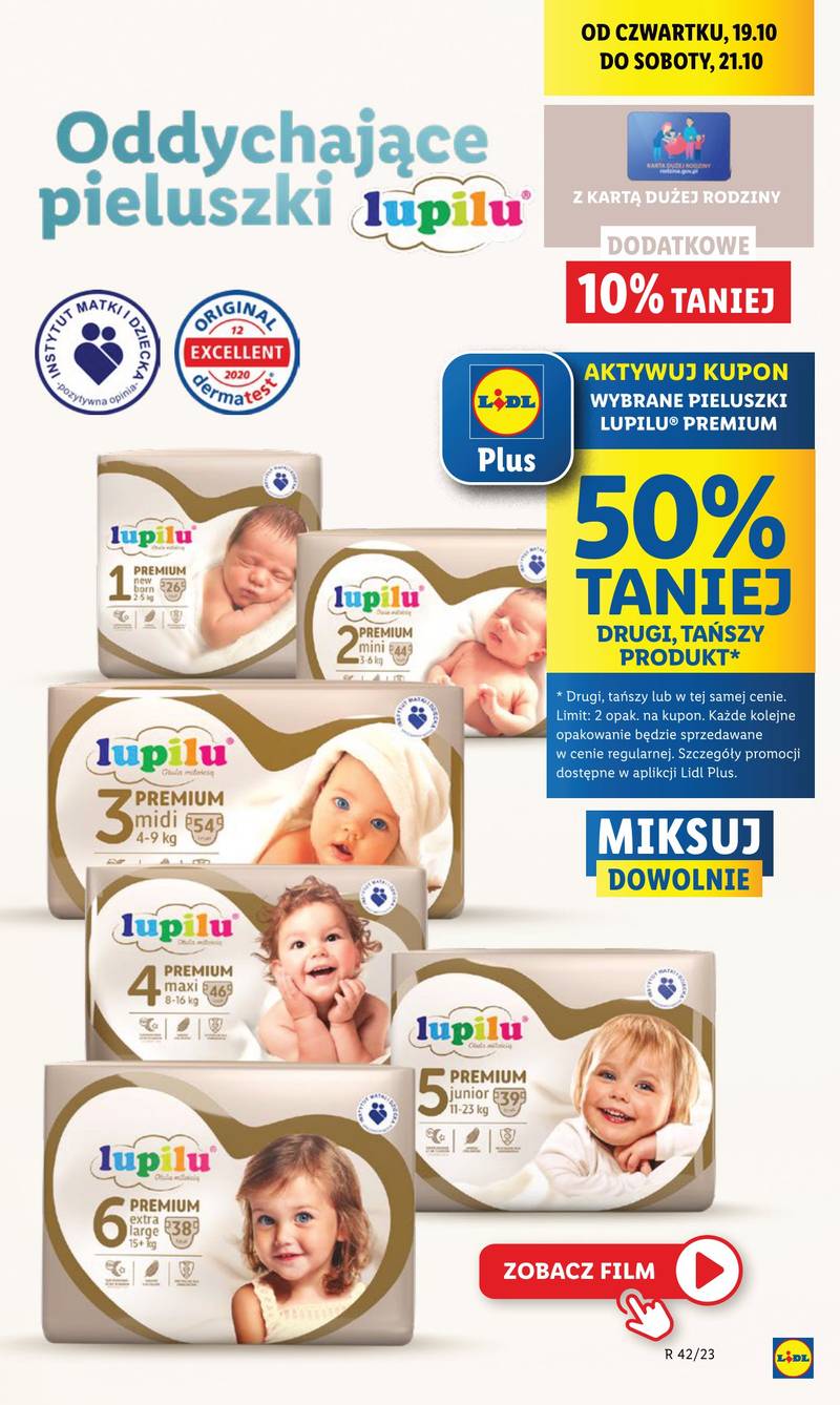 lidl pampers lupilu gazetka