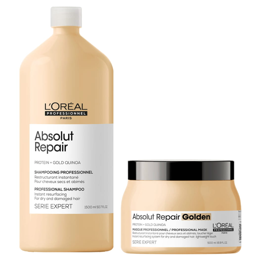 loreal absolut repair szampon 1500 maska 500 pompk