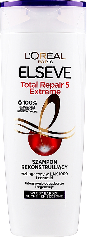 loreal paris elseve total repair extreme rekonstruujący szampon do włosów