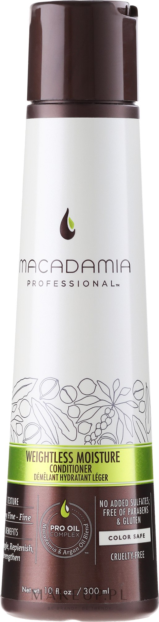 macadamia weightless moisture nawilżająca odżywka do włosów cienkich