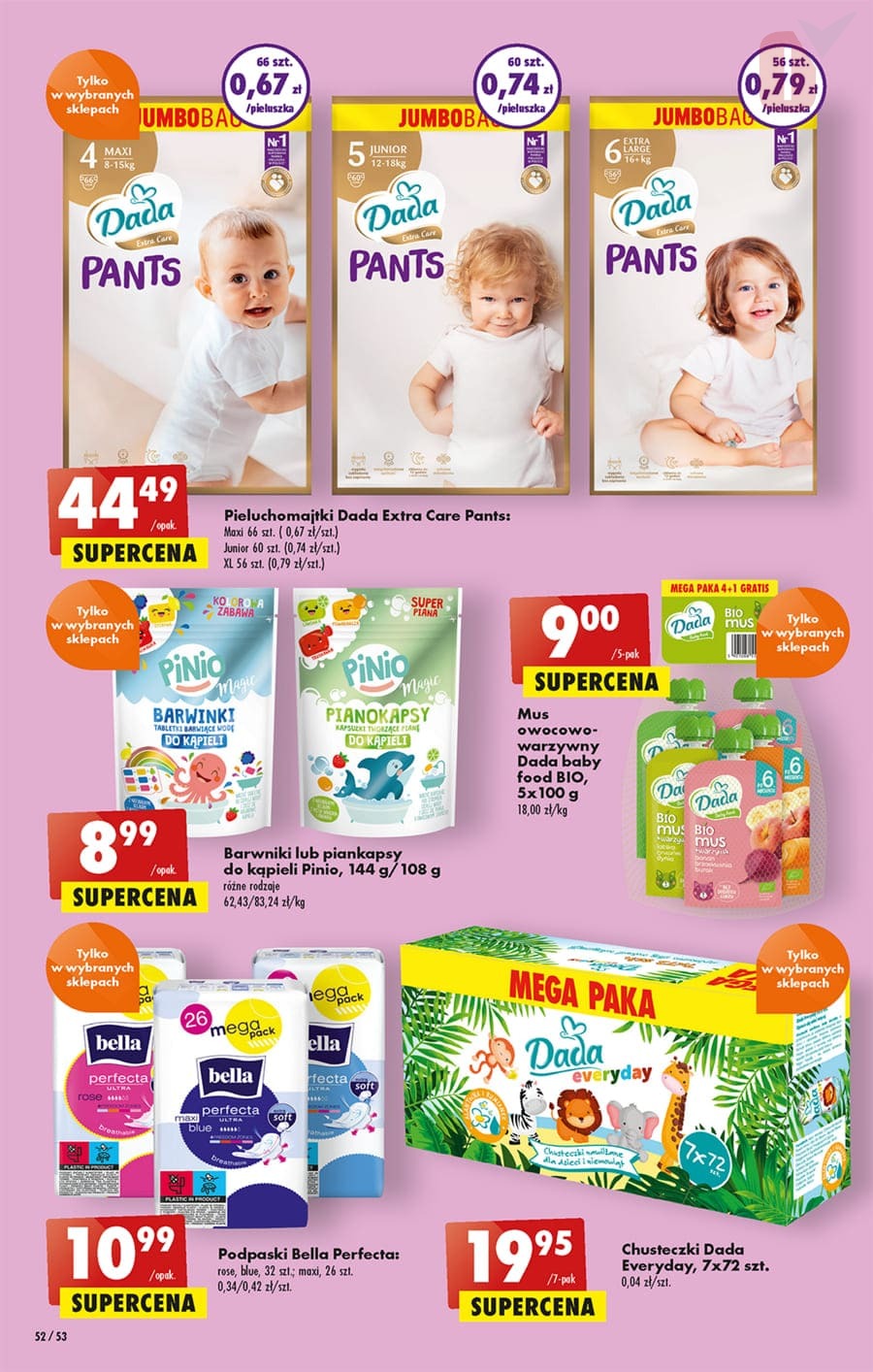 mega paka pampers biedronka cena