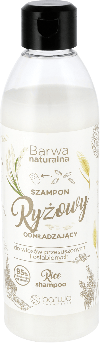 naturalna szampon do włosów ryżowy 300ml wizaz