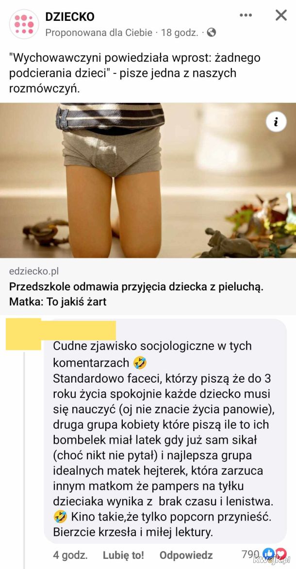 nie srać w pieluchy