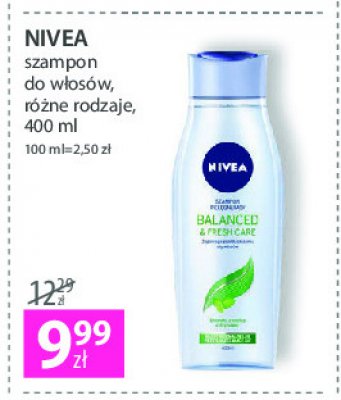 nivea balanced & fresh care szampon rossmann