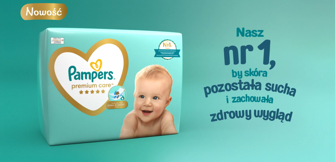 nowe pampers premium care z wzorem