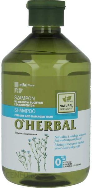 o herbal szampon z lnem do włosów suchych