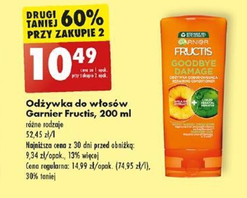 odżywka do włosów biedronka garnier