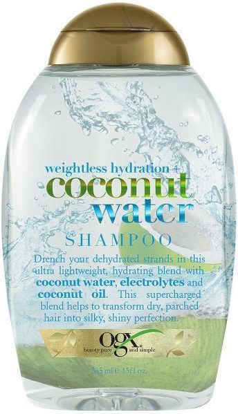 ogx nawilżający szampon z wodą kokosową coconut water