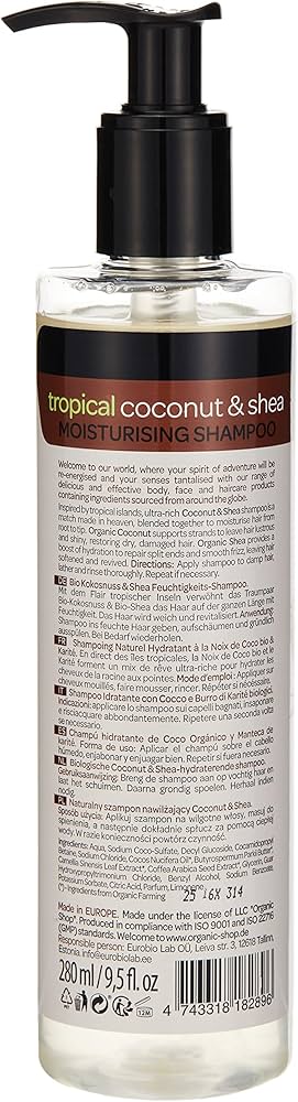 organic shop naturalny szampon nawilżający coconut & shea