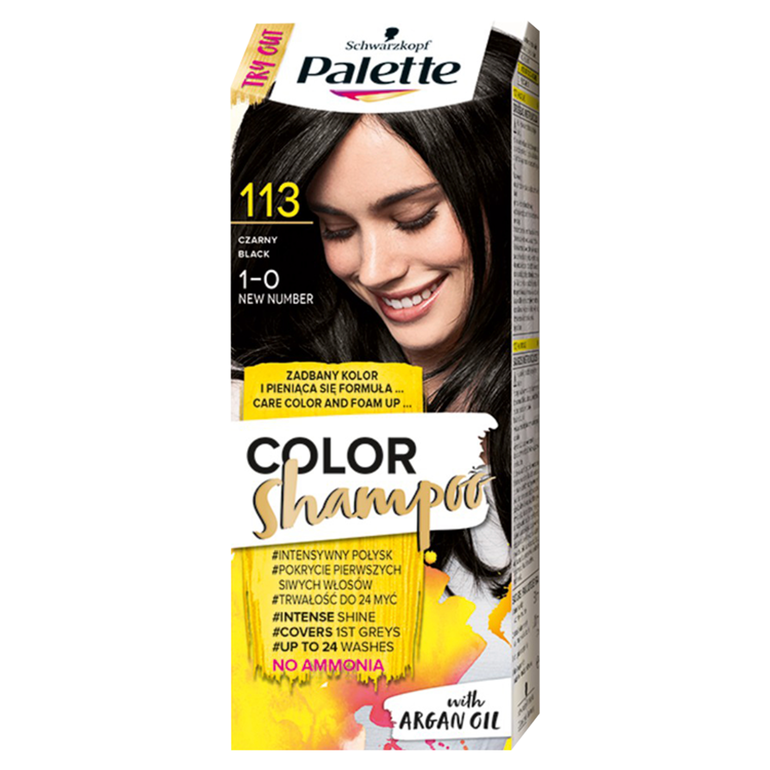 palette color shampoo szampon koloryzujący 113 czarny opinie