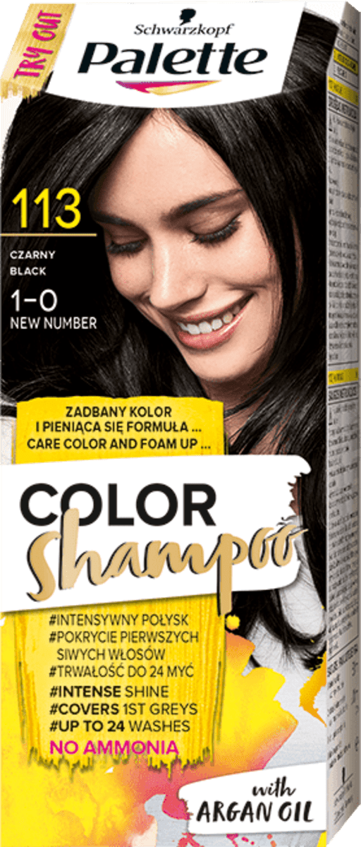 palette color shampoo szampon koloryzujący czarny 113
