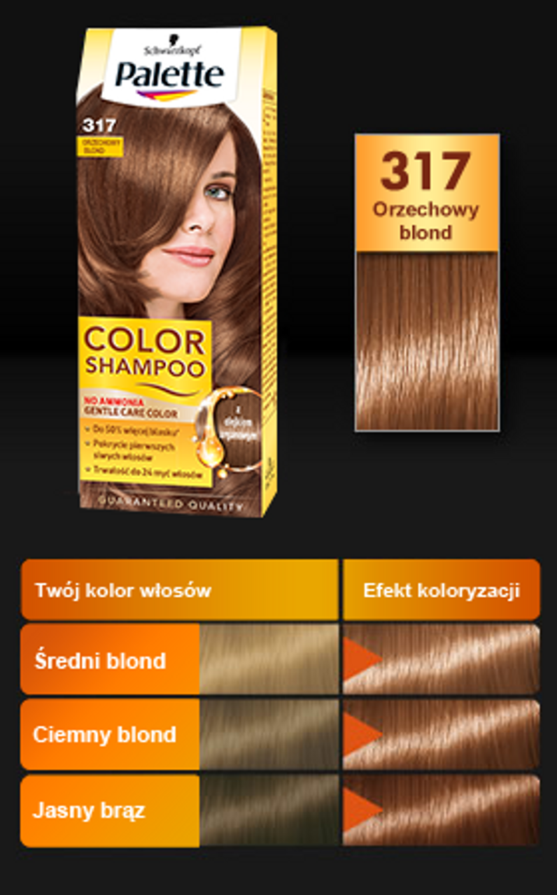 palette szampon koloryzujący orzechowy blond