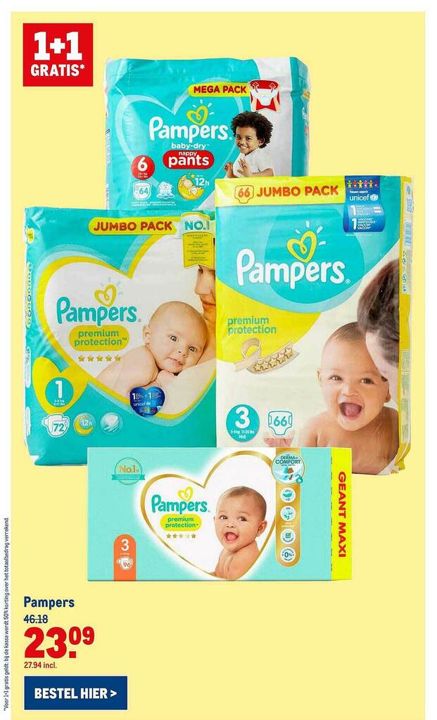 pampers 1 1 gratis