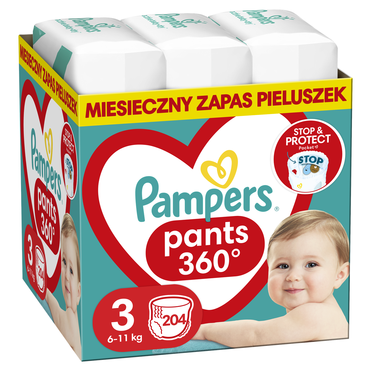 pampers 3 204szt ceneo