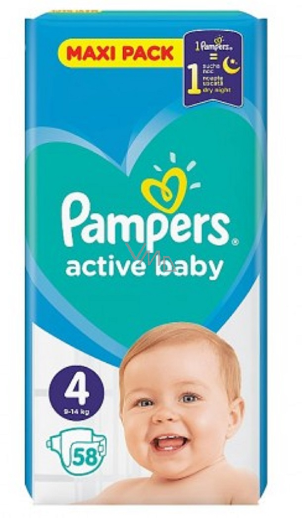 pampers 4 active baby wielopak