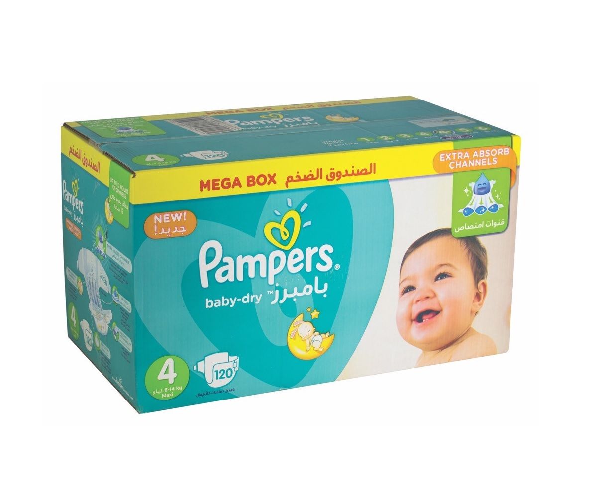 pampers 4no mega box